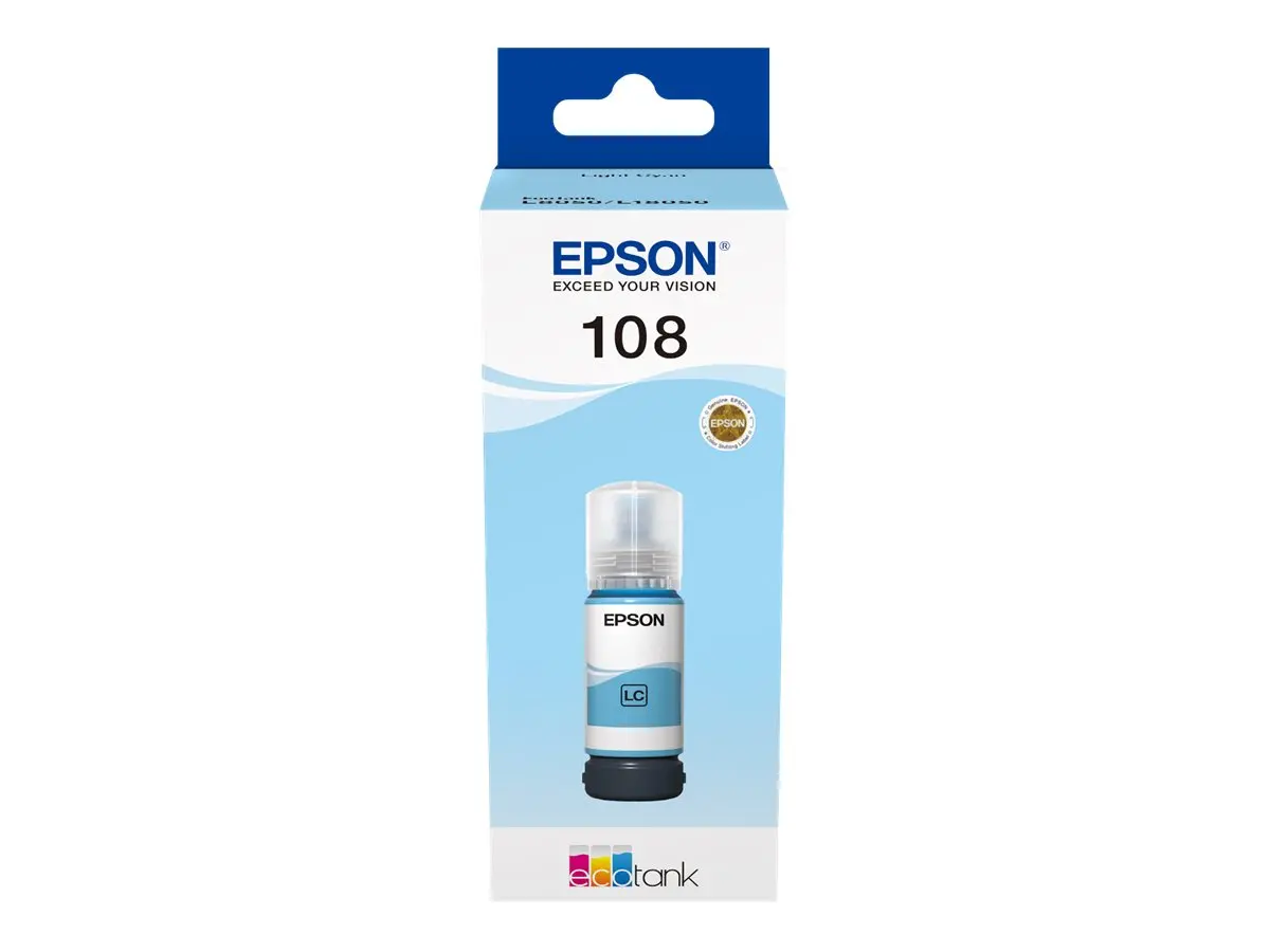 Консуматив, Epson 108 EcoTank Light Cyan ink bottle - image 1