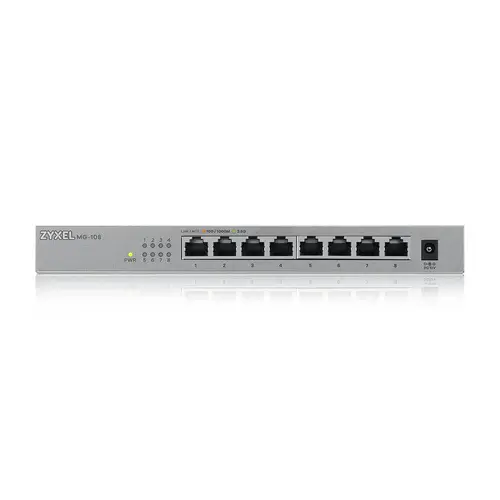 Комутатор, ZyXEL MG-108, 8 Ports, Desktop, 2.5G MultiGig unmanaged Switch - image 1