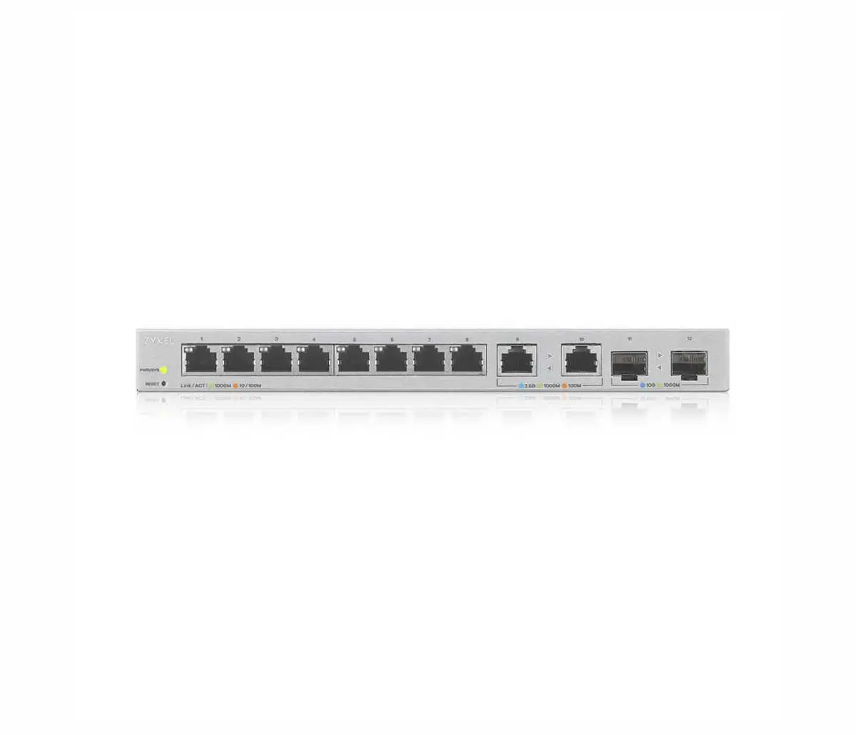 Комутатор, ZyXEL XGS1210-12, 8-Port Gigabit webmanaged Switch with 8 port 1G + 2-Port 2.5G + 2-Port SFP+ - image 1