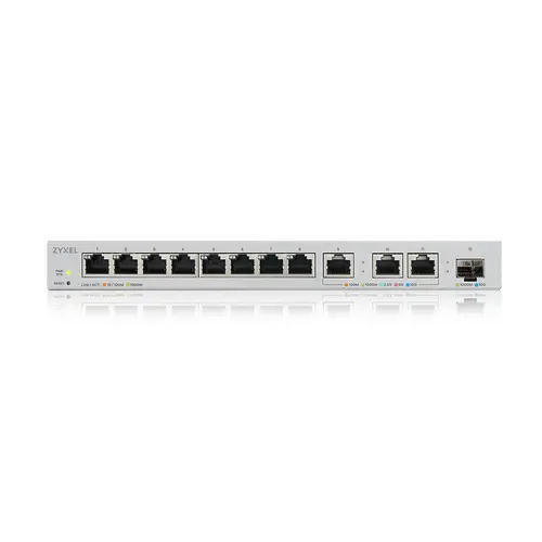 Комутатор, ZyXEL XGS1250-12, 12-Port Gigabit webmanaged Switch with 8 port 1G + 3-Port MultiGig 1/2.5/5/10G + 1-Port SFP+ - image 1