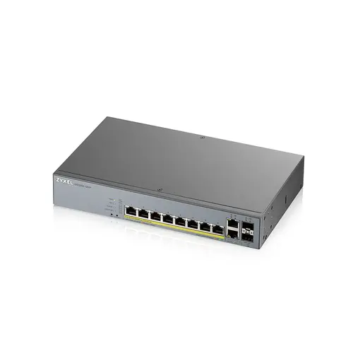 Комутатор, ZyXEL GS1350-12HP, 12 Port managed CCTV PoE switch, long range, 130W