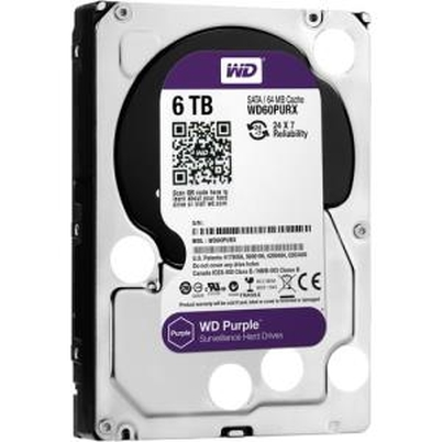 Твърд диск, Western Digital Purple 6TB, 5400rpm SATA3 64MB cache 3,5"