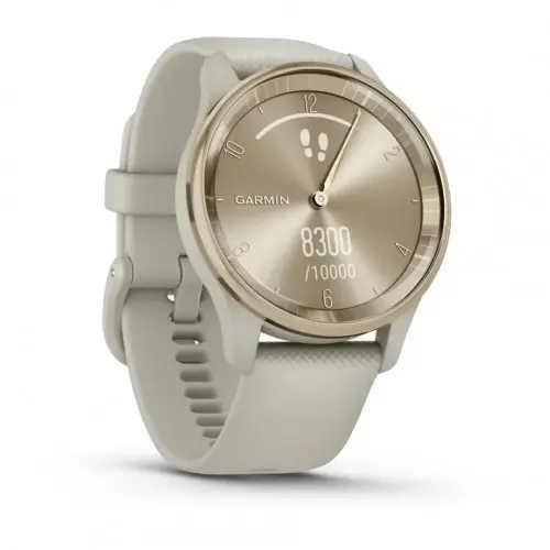 Garmin vívomove® Trend - Cream Gold безел с French Grey корпус и силиконова каишка 010-02665-02 - image 2