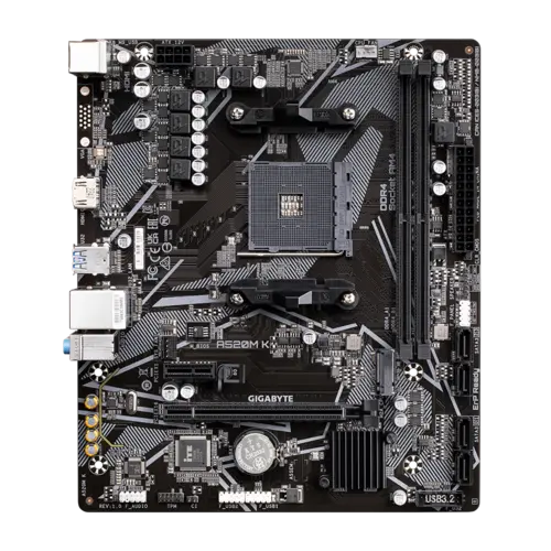 Дънна платка, GIGABYTE GB B450M K /AM4 - image 1