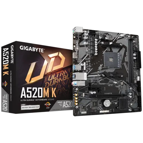 Дънна платка, GIGABYTE GB B450M K /AM4