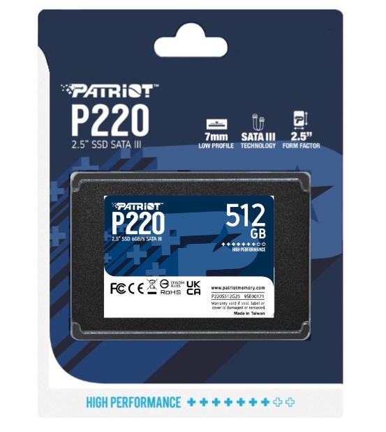 Твърд диск, Patriot P220 512GB SATA3 2.5 - image 4
