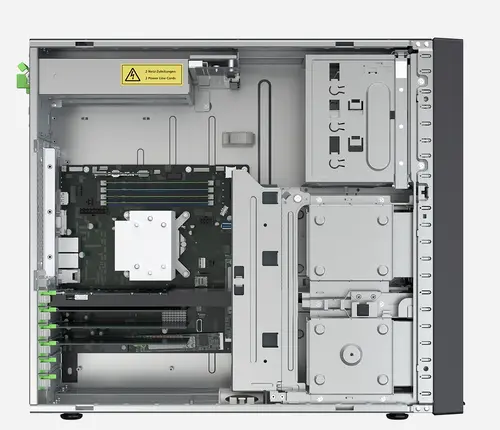 Сървър, Fujitsu PRIMERGY TX1330 M5,  Intel Xeon E-2388G, 1x32GB U 3200 2R, Basic kit 8x2.5" SAS/SATA Hot-plug, 2x SSD M.2  Drives, eLCM Activation License preloaded, 500W modular Power Supply Module , hot plug, titanium (96% efficiency), FTS wide / FTS - image 3