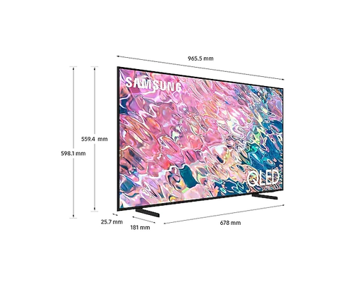 Телевизор, Samsung 50'' 50Q67B QLED FLAT, SMART, 3100 PQI, Dual LED, Quantum HDR, Dolby Digital Plus, Q-Symphony, Bixby, LAN, Bluetooth 4.2, Wi-Fi, 3xHDMI 2.0, 2xUSB 2.0, Tizen 6.5, Black - image 2