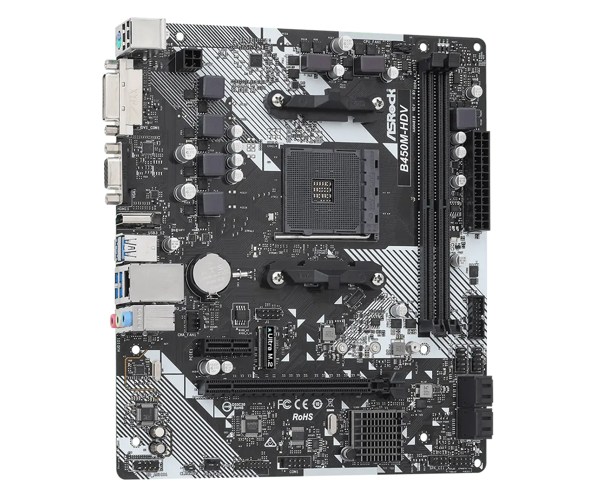 Дънна платка, ASROCK B450M-HDV R4.0 / AM4 - image 4