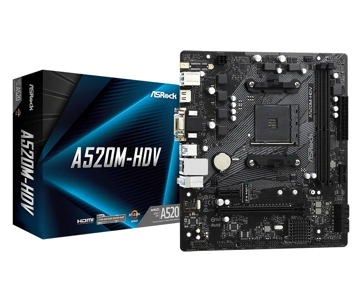 Дънна платка, ASROCK A520M-HDV /AM4 - image 3