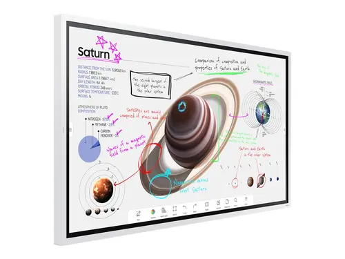 Интерактивен дисплей, Samsung Flip PRO WM65B 65"  3,840 x 2,160, VA, 8ms, 350 cd/m2, 4000:1 Contrast, 4K Digital Flipchart TOUCH , Mirroring, Remote Management, Wi-Fi, Remote PC & Bluetooth Support, 2xHDMI 2.0, DP 1.2, RJ45, RS232, Tizen 6.5, White - image 3
