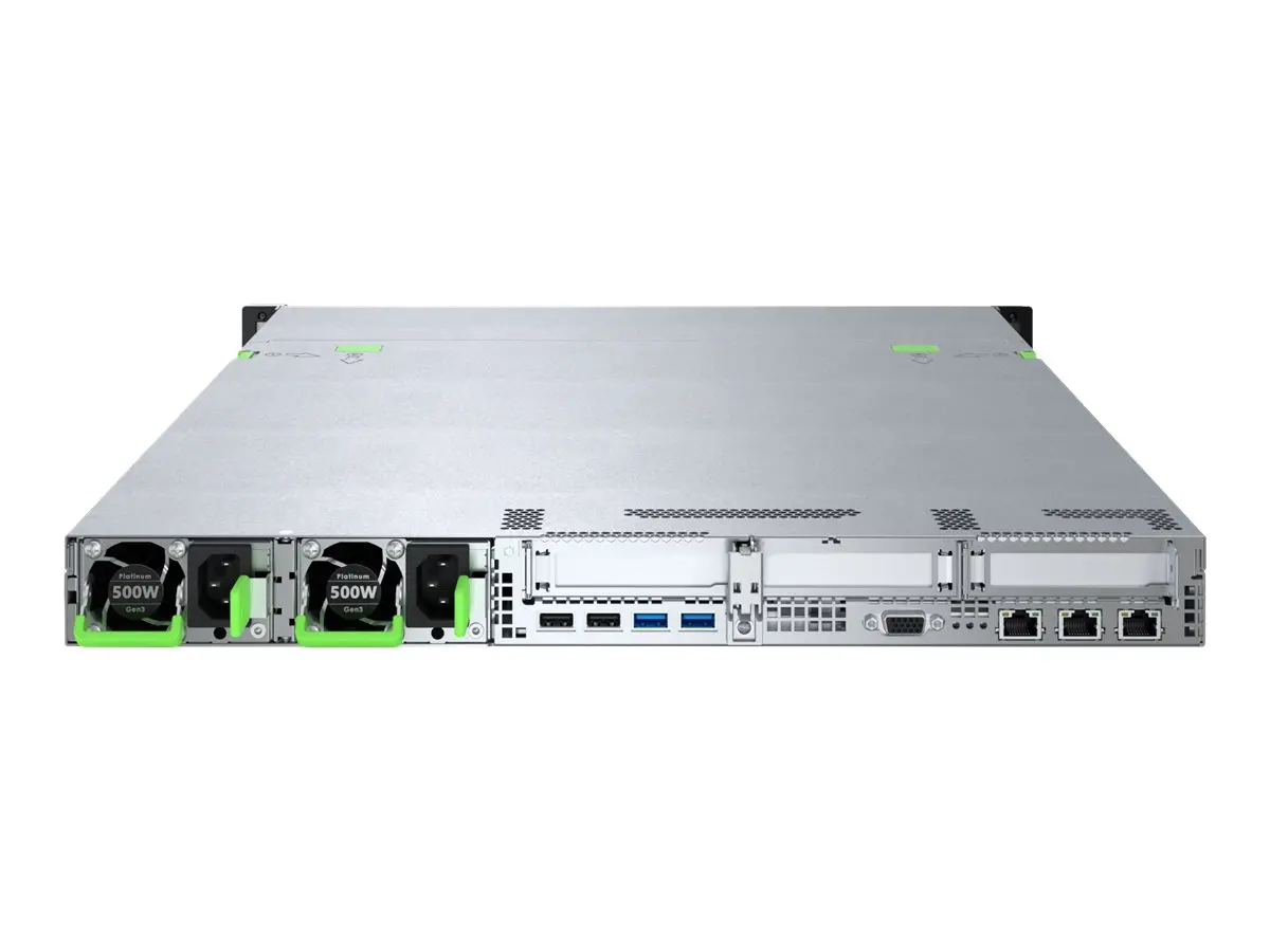 Сървър, Fujitsu PRIMERGY RX1330 M5, Intel Xeon E-2388G, 1x32GB U 3200 1R, Basic kit 4x2.5" SAS/SATA Hot-plug, 2x SSD M.2  Drives, Rack Mount kit, IRMCS6 ELCM Lic, 500W modular Power Supply Module , hot plug, titanium (96% efficiency), FTS wide/FTS, No power cord - image 6