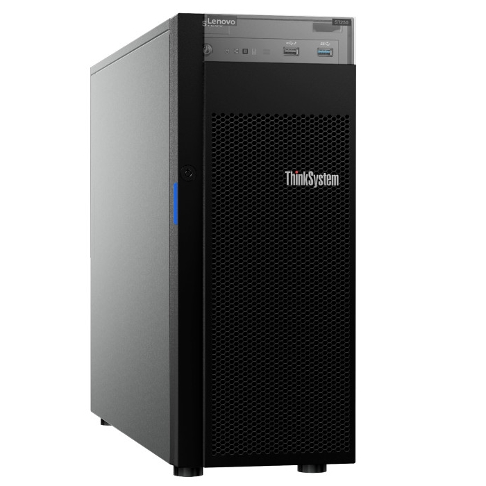 Сървър, Lenovo ThinkSystem ST250, Xeon E-2276G (6C 3.8GHz 12MB Cache/80W), 1x16GB, O/B, 2x2.5" 1TB 7.2K SATA 6Gb Hot Swap, 530-8i, 2xHS 550W, XCC Standard