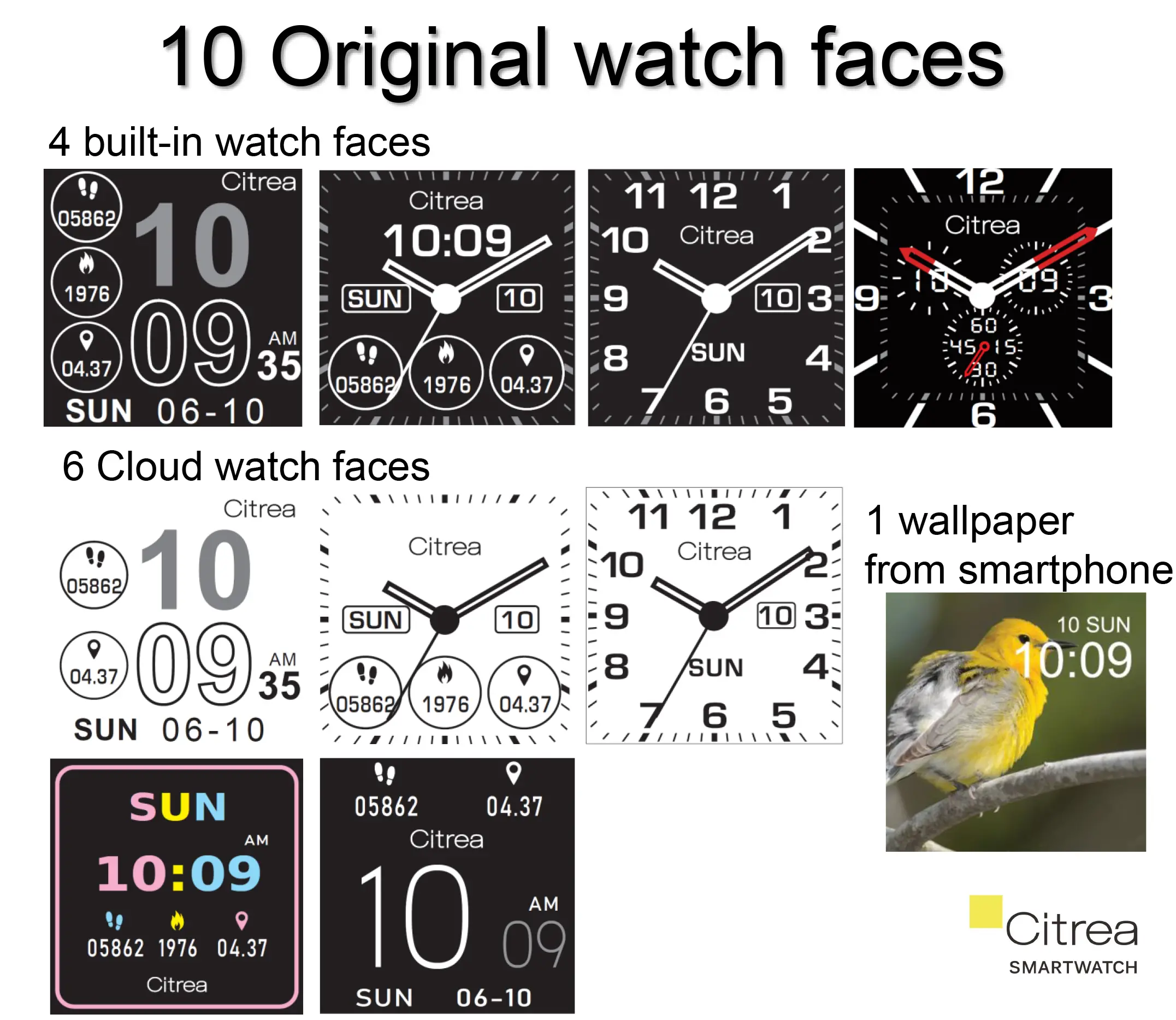 Ceas smart Citrea Black 1.3" Ritm cardiac - X00A-001VY - image 4