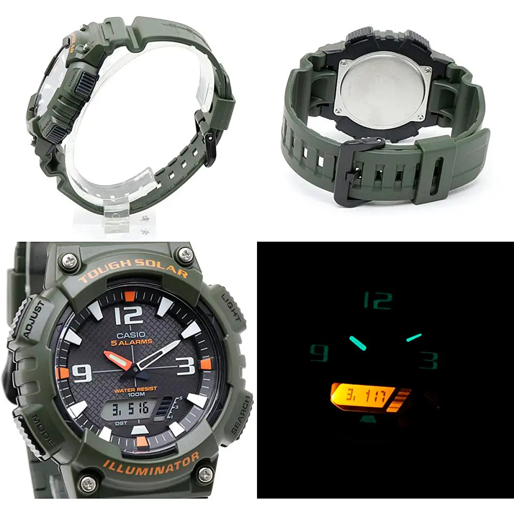 Мъжки дигитален часовник Casio Solar - Casio Collection - AQ-S810W-3AVDF - image 1