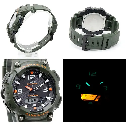 Мъжки дигитален часовник Casio Solar - Casio Collection - AQ-S810W-3AVDF - image 1