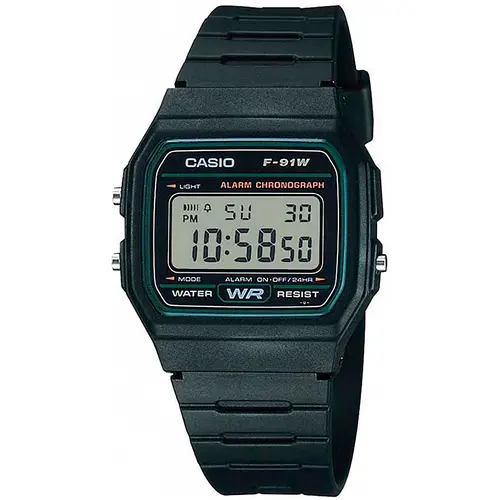 Унисекс дигитален часовник Casio - Casio Collection - F-91W-3HDG