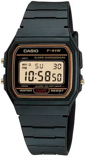 Ψηφιακό ρολόι unisex Casio - Casio Collection - F-91WG-9QHDF