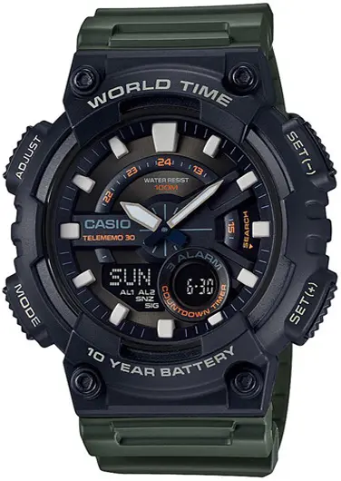 Ανδρικό ψηφιακό ρολόι Casio - Casio Collection - AEQ-110W-3AVDF