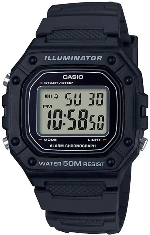 Ανδρικό ψηφιακό ρολόι CASIO - W-218H-1AVEF