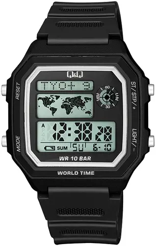 Ceas digital pentru bărbați Q&Q World Time - M196J001Y - 1