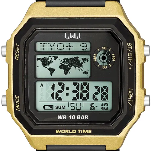 Ceas digital bărbătesc Q&Q World Time - M196J004Y - 2