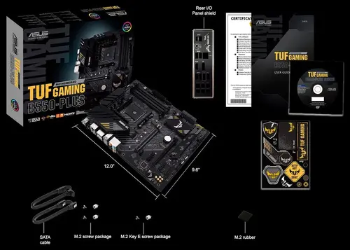Дънна платка, ASUS TUF GAMING B550-PLUS /AM4 - image 1