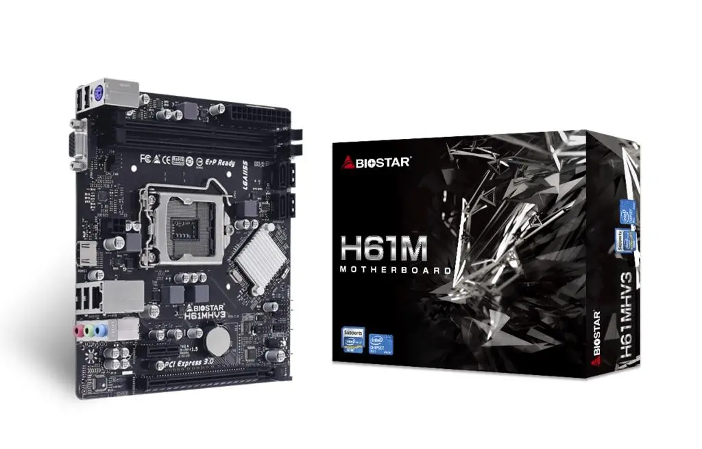 Μητρική πλακέτα BIOSTAR H61MHV3, Intel H61, sock. 1155, Ver 7.0 - image 1