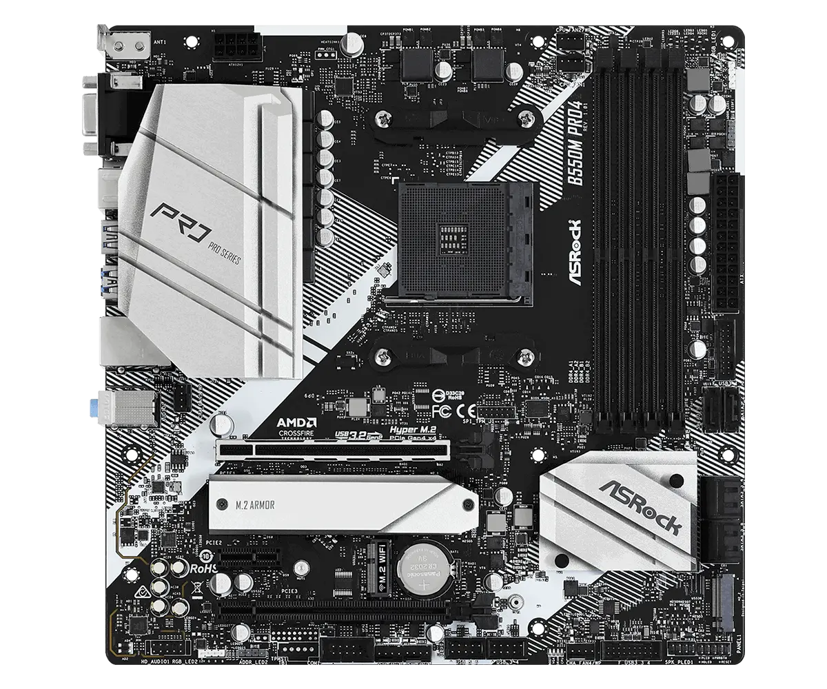 Μητρική πλακέτα ASRock B550M Pro4, AM4, 4xDDR4 - image 1