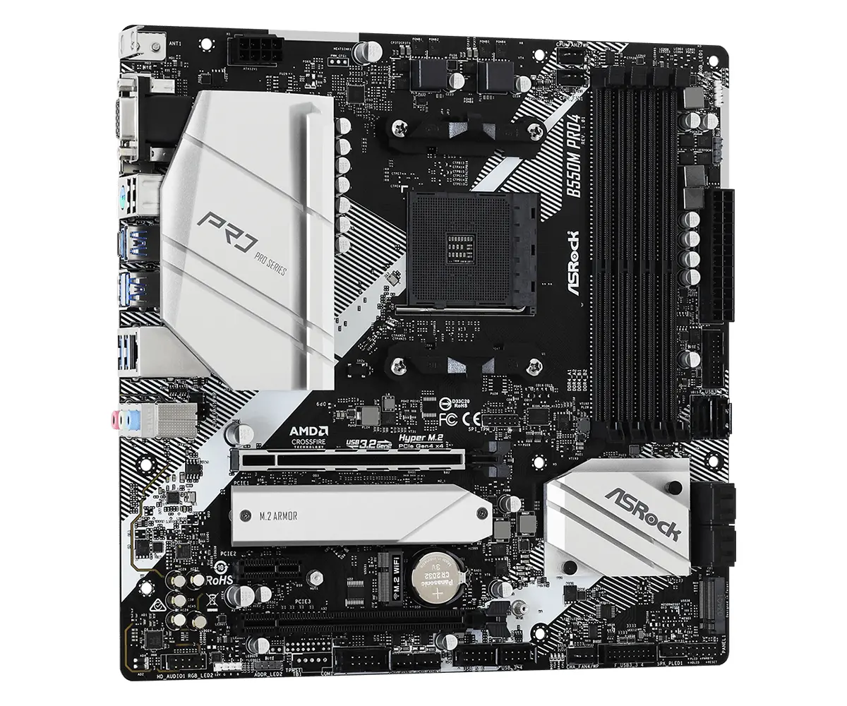 Дънна платка ASRock B550M Pro4, AM4, 4xDDR4 - image 2