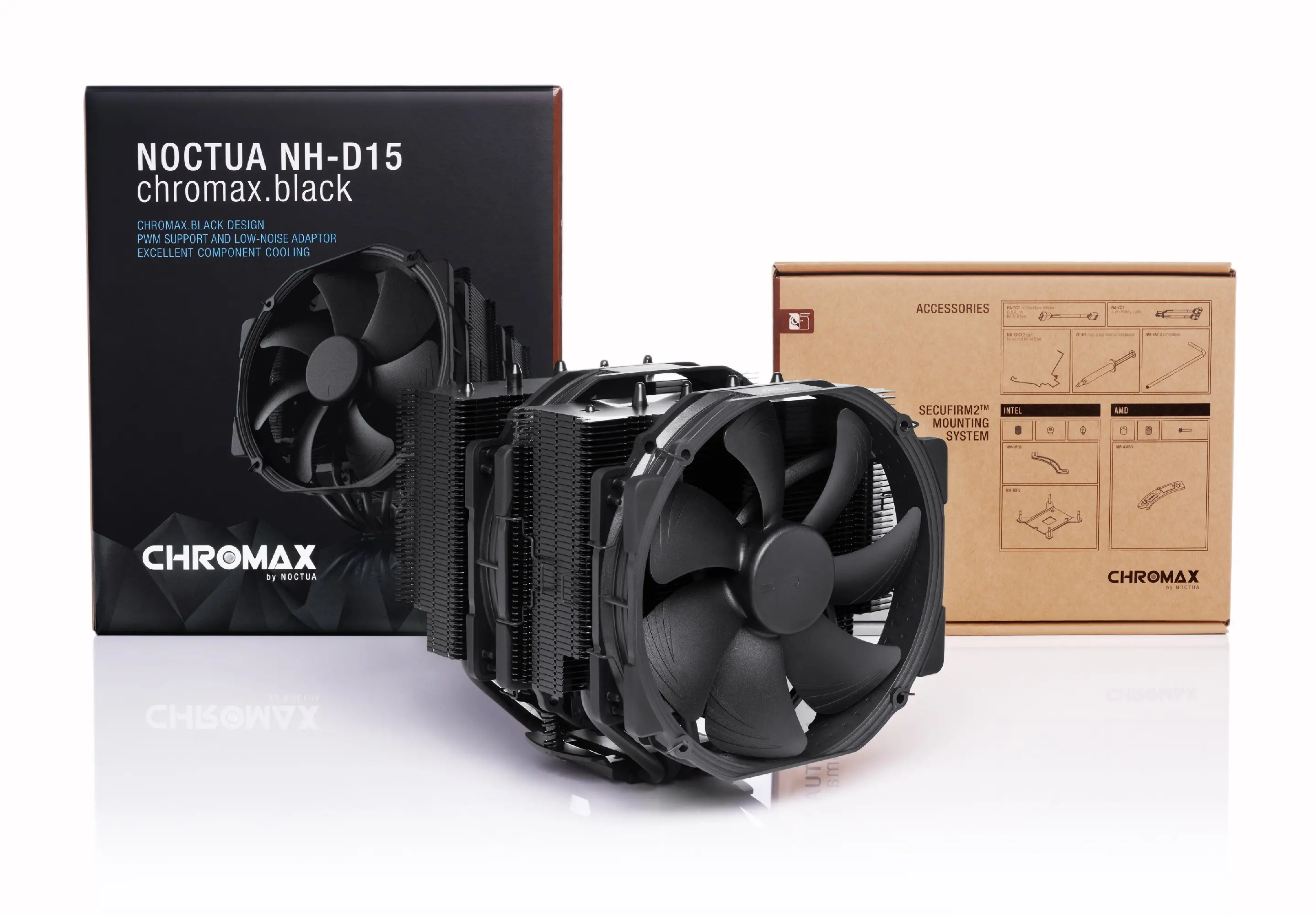 Noctua Охладител CPU Cooler NH-D15 chromax.black - image 3