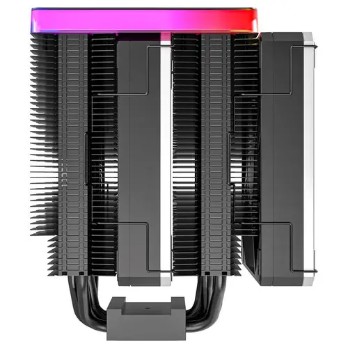 Охладител за процесор MONTECH METAL DT24 Premium ARGB 2x120mm Black AMD/Intel - image 4