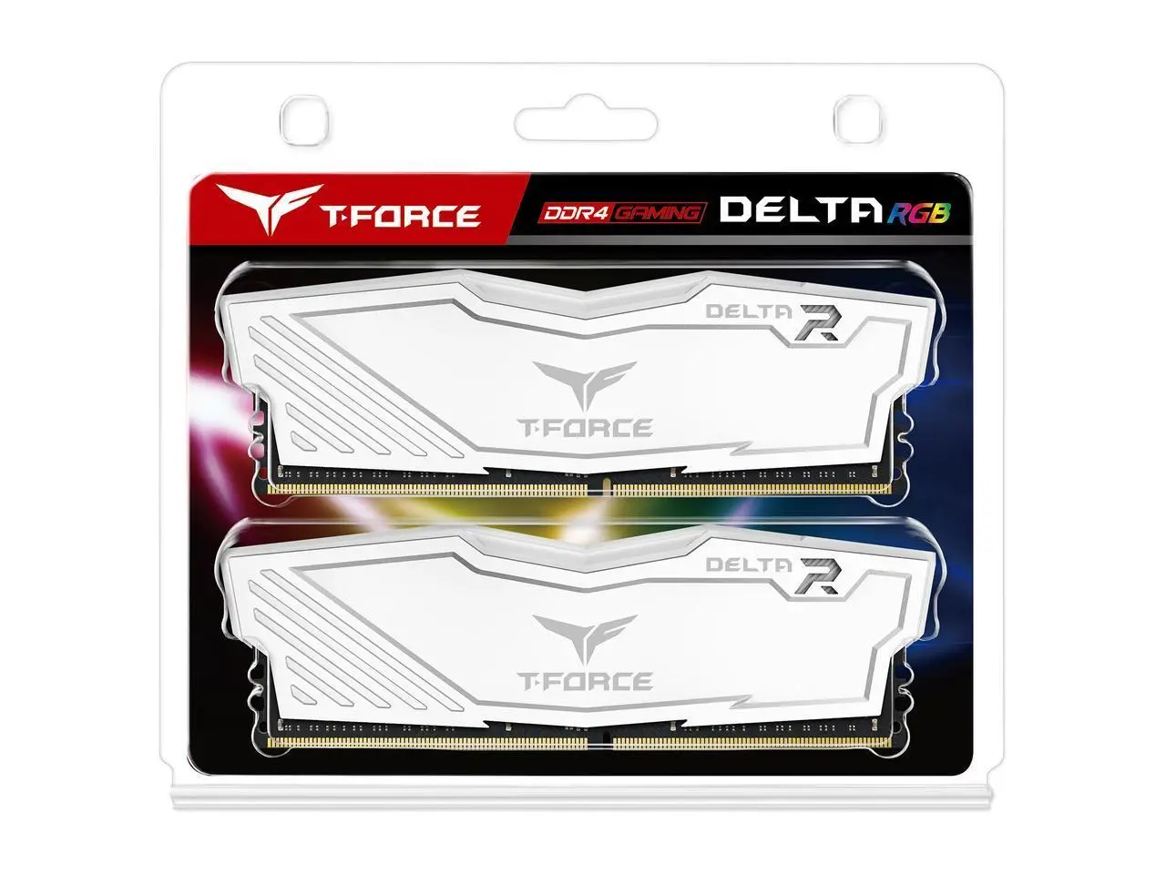 Памет Team Group T-Force Delta RGB White DDR4 16GB (2x8GB) 3200MHz 1.35V - image 2