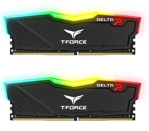 Памет Team Group T-Force Delta RGB Black, DDR4, 64GB (2x32GB), 3200MHz, CL16-18-18-38 1.35V