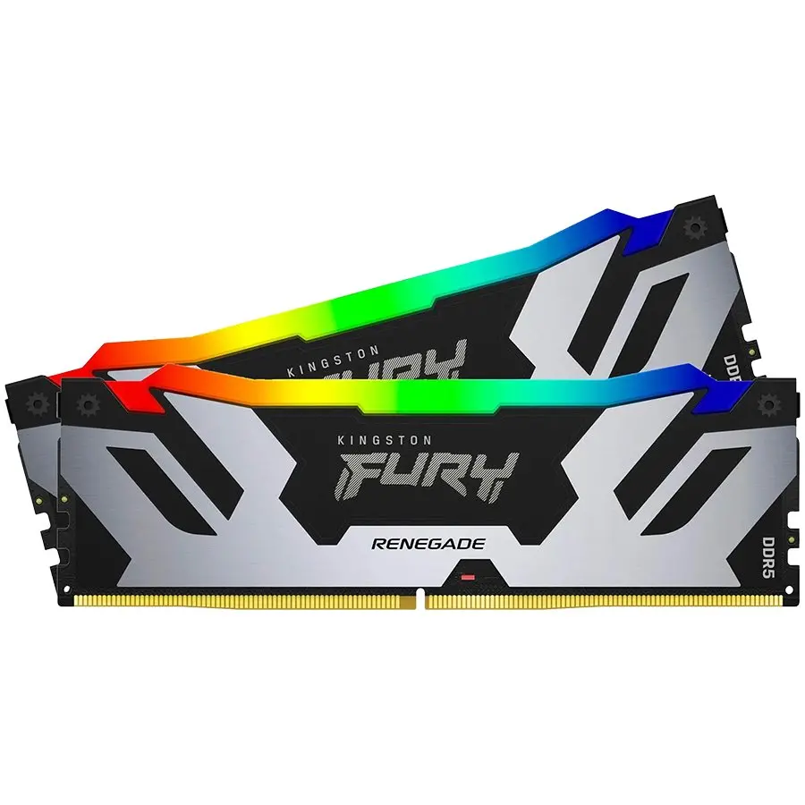 Μνήμη Kingston Fury Renegade Silver RGB 32GB(2x16GB) DDR5 6400MHz KF564C32RSK2-32