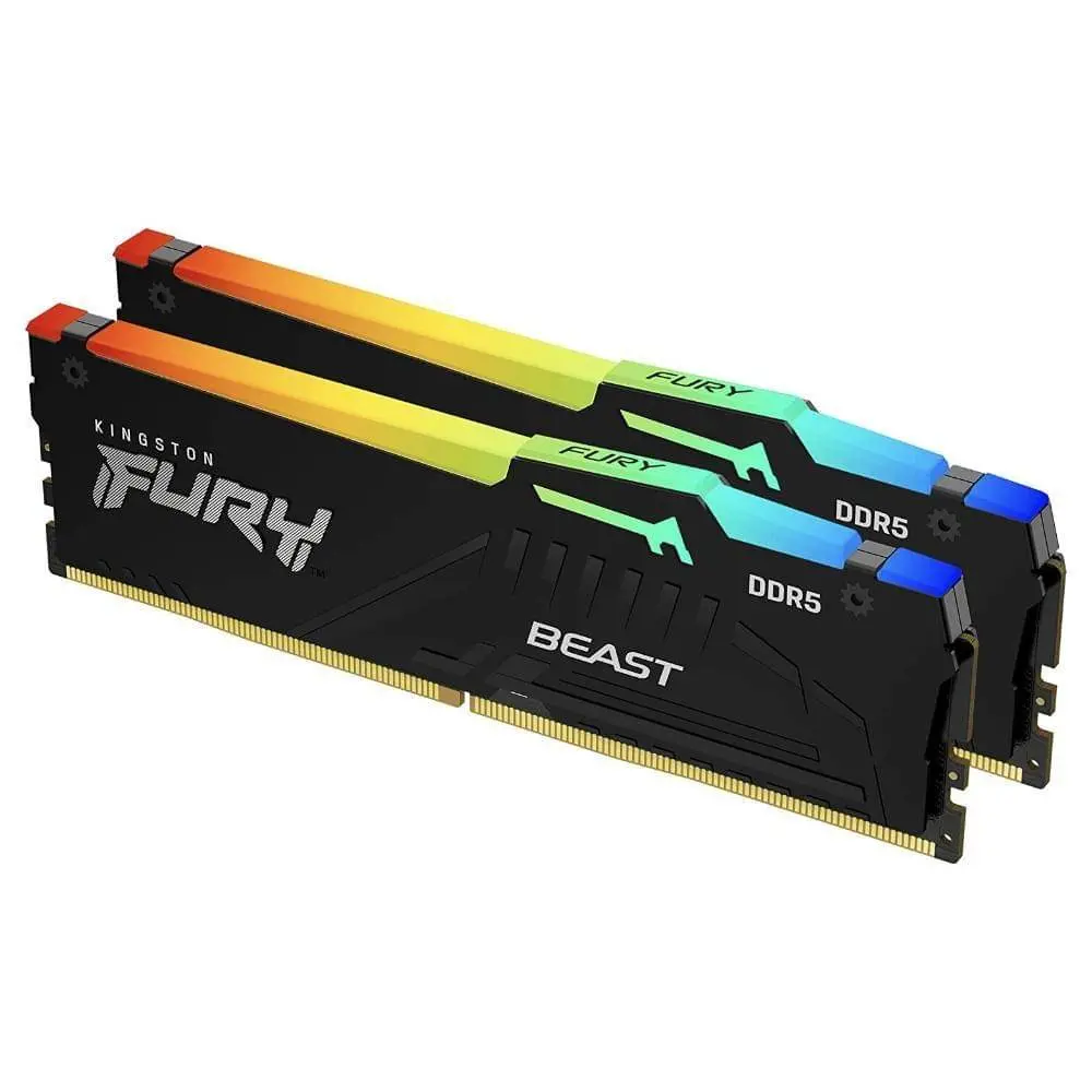 Memorie Kingston FURY Beast Black RGB 64GB(2x32GB) DDR5 5600MHz KF556C40BBAK2-64