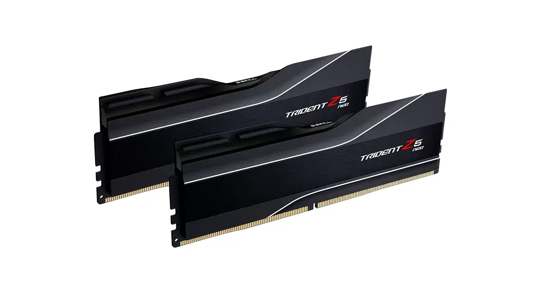 Памет G.SKILL Trident Z5 Neo Black 64GB(2x32GB) DDR5 PC5-48000 6000MHz CL32 F5-6000J3238G32GX2-TZ5N - image 1