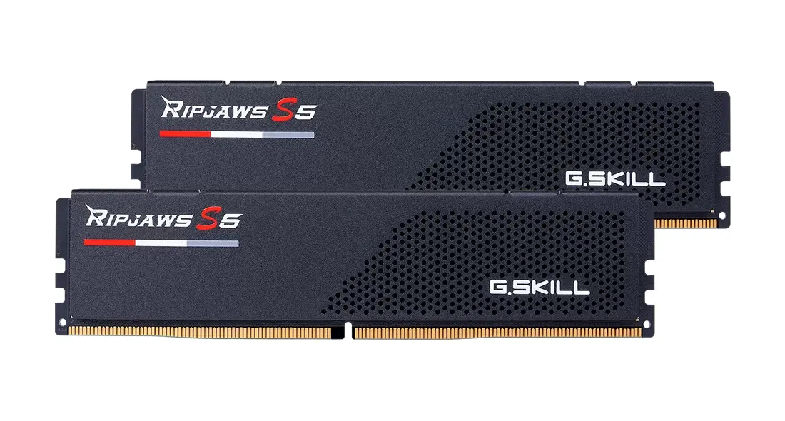 Памет G.SKILL Ripjaws S5 Black 64GB(2x32GB) DDR5 PC5-48000 5200MHz CL36 F5-5200J3636D32GX2-RS5K, 1.25V