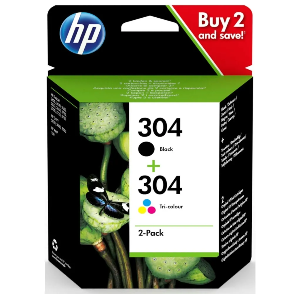 Консуматив, HP 304 Ink Cartridge Combo 2-Pack