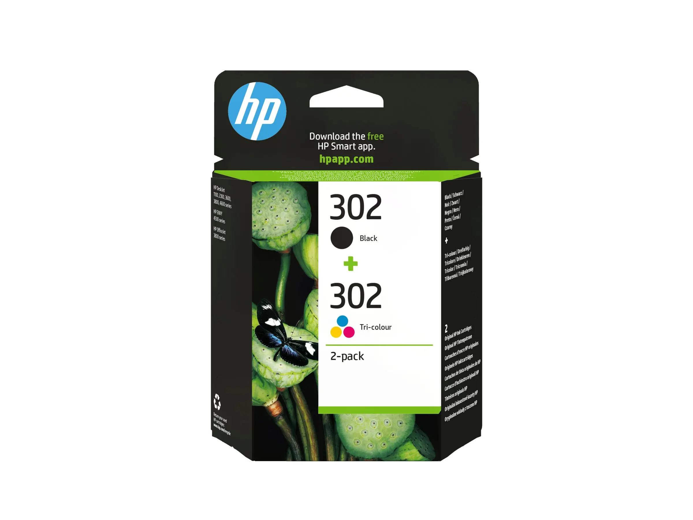 Консуматив, HP 302 2-pack Black/Tri-color Original Ink Cartridges