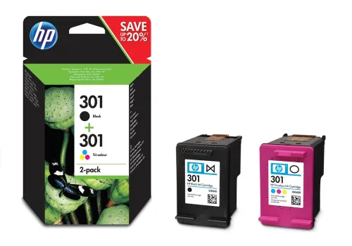 Консуматив, HP 301 2-pack Black/Tri-color Original Ink Cartridges