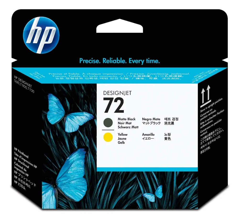 Consumabil, HP 72 Cap de imprimare Negru mat și Galben