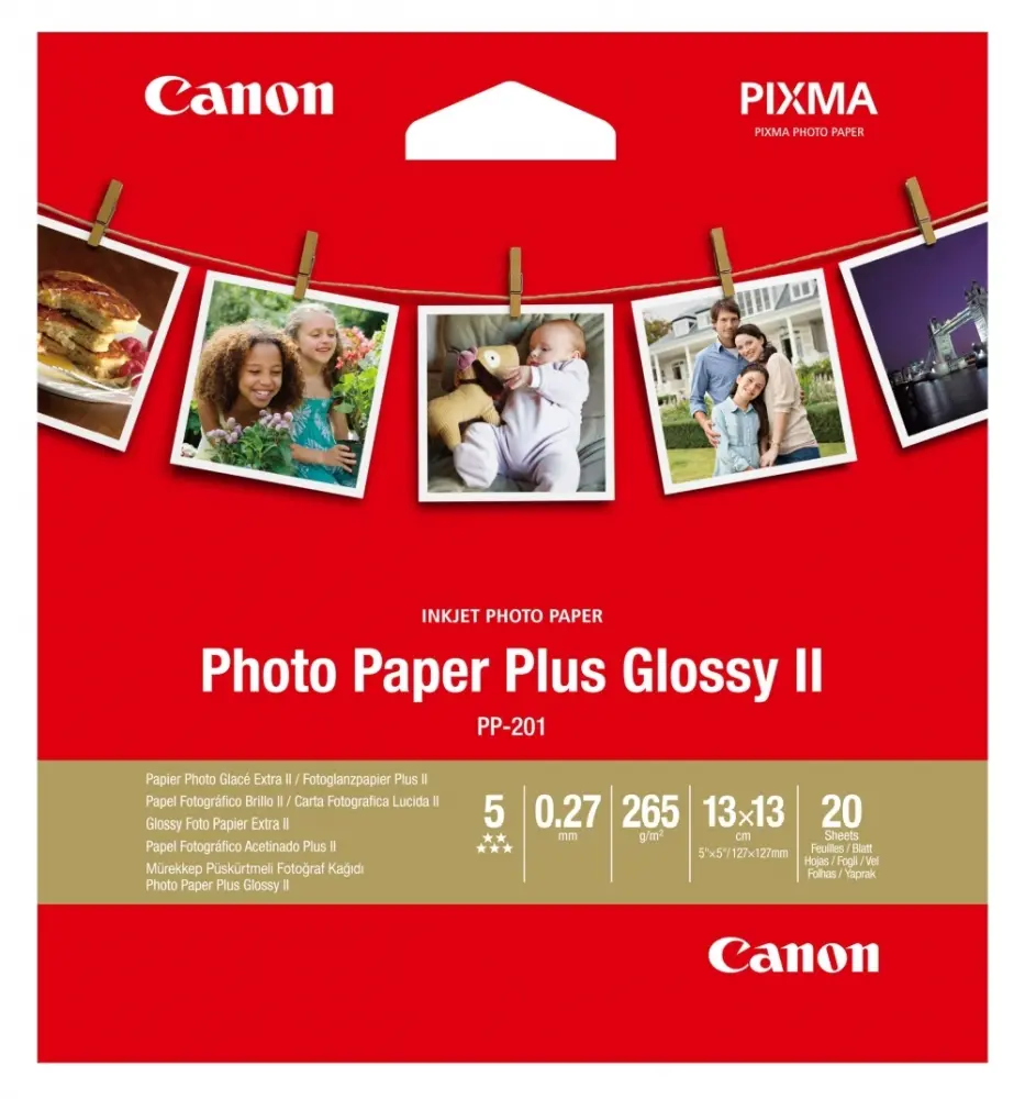 Χαρτί, Canon Plus Glossy II PP-201, 5x5", 20 φύλλα