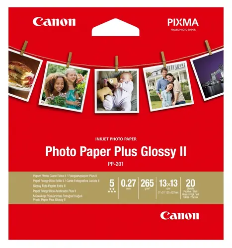 Χαρτί, Canon Plus Glossy II PP-201, 5x5", 20 φύλλα