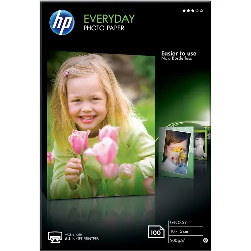 Хартия, HP Everyday Glossy Photo Paper-100 sht/10 x 15 cm