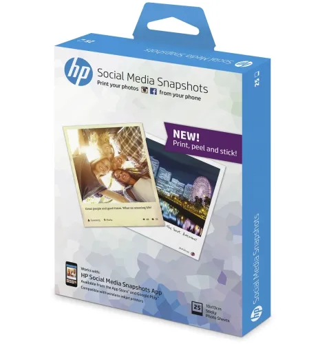 Хартия, HP Social Media Snapshots, 25 sheets, 10x13cm