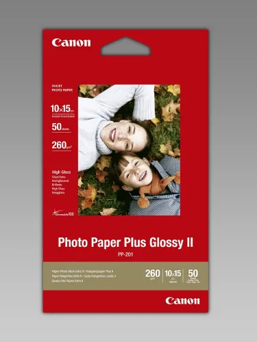 Хартия, Canon Plus Glossy II PP-201, 10x15 cm, 50 sheets