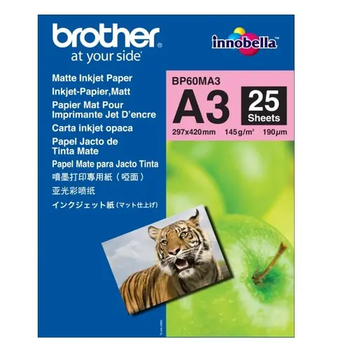 Χαρτί, Brother BP-60 A3 Innobella ματ φωτογραφικό χαρτί (A3/25 φύλλα) - 1