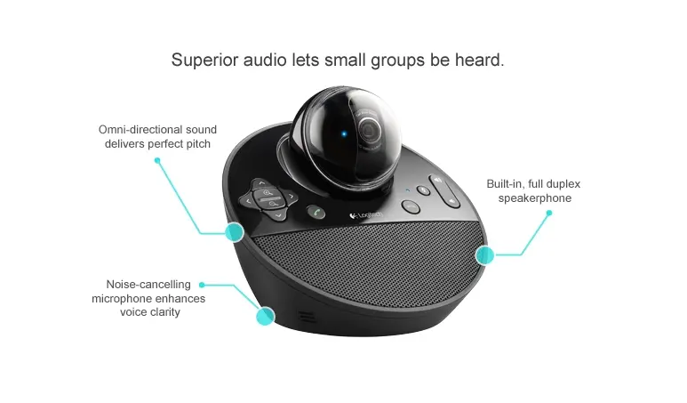 Κάμερα web, Logitech BCC950 AIO ConferenceCam, Full HD, έως 4 θέσεις, τηλεχειριστήριο, μαύρο - image 5