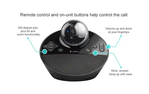 Κάμερα web, Logitech BCC950 AIO ConferenceCam, Full HD, έως 4 θέσεις, τηλεχειριστήριο, μαύρο - 7